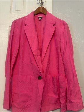 a new day Hot Pink Single-Button Blazer